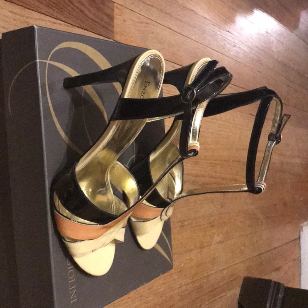 Enzo Angiolini Heels Ivory Multi